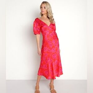 Jen’s Pirate Booty Daisy Circle Dress Neon Pink M